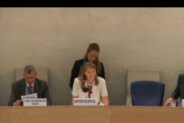 Special Rapporteur Rhona Smith at the 33rd regular session of the UN Human Rights Council - UN Web TV