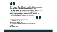 Spokesperson for the UN High Commissioner for Human Rights briefing note on the elections in Cambodia